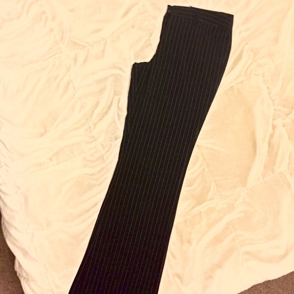 Ladies blk/wht pinstriped slacks - Picture 2 of 2
